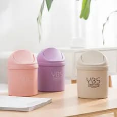 Criativo Mini Desktop lata de lixo casa cozinha coberta lata de lixo sala estar artigos diversos armazenamento limpeza B