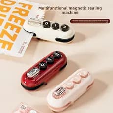 Máquina magnética de selagem de lanches, cozinha, portátil, preservação de alimentos, clipe de vedação, saco recarregáve