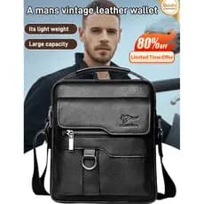 【Alta Qualidade】[Lightweight & Durable] Water Resistant Lightweight Design Bolsa Transversal Masculina/Trabalho/Negócios