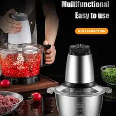 【Durável e Prático】Pequeno Moedor de Carne 3L Picador Automático de Vegetais e Carne para Cozinhas Domésticas/Moedor de