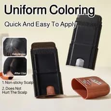 【Fácil de Usar】3-Color Hair Coloring Stick For Gray Roots/Bastão de Cabelo/Tintura Instantânea/Cobertura de Raiz