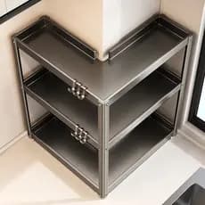 Rack de condimentos de canto de cozinha multifuncional bancada canto faca rack tempero colocação de armazenamento