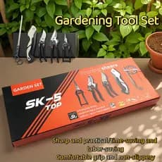 Conjunto de cinco peças para jardinagem, conjunto de ferramentas para plantio de flores domésticas, tesouras de poda em