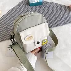 Lona pequena bolsa feminina mensageiro leve bolsa de ombro 2021 novo estilo verão fresco bonito estudante saco do telefo