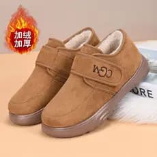 2025 novo estilo Pedal mágico Casual moda Boken sapatos de algodão ervilhas velo quente Retro pão venda quente pés largo