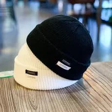 Chapéu masculino outono inverno All-Match preto frio chapéu rua Wear melão pele chapéu moda lã malha chapéu feminino Yup