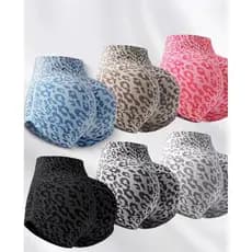 Senhoras exterior Wear Hip-Lifting calças de Fitness cintura alta abdômen-estreito leopardo impressão Yoga três-