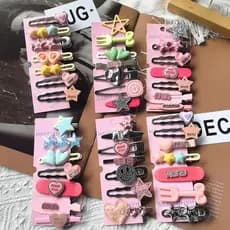Meninas estrela grampo de cabelo franja lateral clipe doce legal dopamina clipe plano pequeno Hairpin Headdress