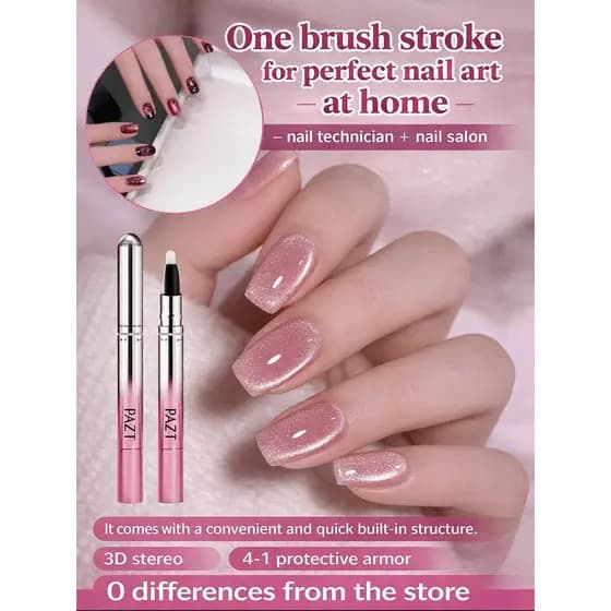 [Efeito 3D Único] SL Lazy 3D Cat Eye Nail Pen / Caneta de Unhas / Gel para Efeito 3D