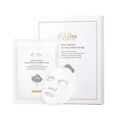 d'alba Piedmont Máscara Nutritiva de Trufa Italiana, Pacote com 5 Peças, Cuidado Vegano, Máscara nutritiva adequada para