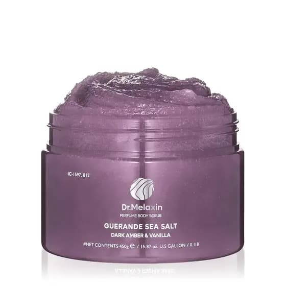 Dr.MelaxinGuerandeSeaSaltEsfoliante Corporal para o Corpo, Aroma de Âmbar e Baunilha
