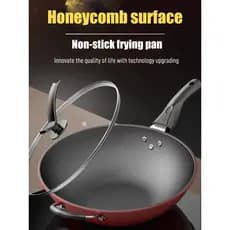 【Panela Antiaderente】Flat Bottom Iron Wok Pan Panela de Ferro/Antiaderente/Fritar