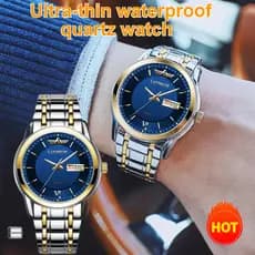 [Waterproof] Relógio Masculino/Relógio de Quartzo/Relógio Slim/Relógio com Calendário/Relógio à Prova d'Água