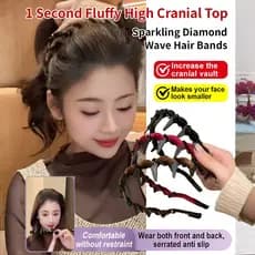 【Volume Natural】Diadema com Cristais/Design Moderno/Realça o Rosto/Para Uso Diário