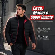 【Roupa de Frio】Jaqueta Masculina de Algodão Esportes/Outono/Inverno/Exterior/Confortável