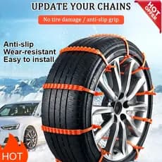 [Antiderrapante Forte] KS Universal Anti-Slip Tyre Chains for Car/Motorcycle Snow/Mud Traction Corrente de Neve/Carro/Mo