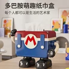 Mario caixa de tecido dos desenhos animados Desktop dopamina caixa papel sala estar multifuncional controle remoto ornam