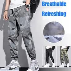 【Para Uso Diário】[Cool Summer Wear] Calça Masculina de Verão/Calça Camuflada Masculina/Calça Esportiva/Calça Casual Masc