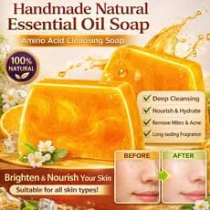 [Unissex e Natural] Handmade & Unisex Amino Acid Cleansing Soap | Sabonete/Ouro/Hidratação/Antioleosidade