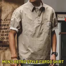 [Estilo Japonês] Áo Nam Dáng Largo, Confortável Com Design Minimalista Para Verão/Polo Masculina