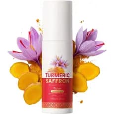 Tônico Facial de Cúrcuma e Açafrão – Spray Hidratante para Mulheres, Hidratação Profunda, Minimiza Poros e Suaviza Linha