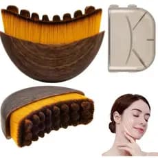 Escova de Contorno Linfático Facial para Escultura da Linha do Maxilar e do Queixo, Massageador de Escovação a Seco para