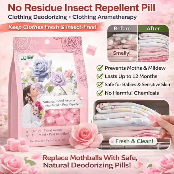 [Aroma Floral] 🌿 SL Mothballs Camphor Balls Insect Repellent Pucks | Repelente/Antimofo/Guarda-Roupas