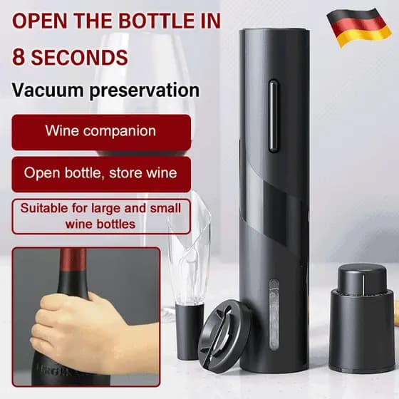 [Fácil De Usar] Kit Elétrico Abridor De Vinho Automático/Conjunto De Acessórios Para Garrafa