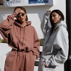 [Ideal para Todos os Dias] Jaqueta de moletom casual feminina outono e inverno Moletom/Casual/Conjunto