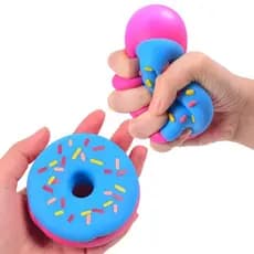 Influenciador de venda quente TPR Donut pitada brinquedos divertidos ecologicamente corretos brinquedos de comida descom