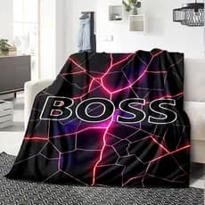 Cobertor Estampado Com Logotipo BOSS , Sala De Estar , Quarto , Suprimentos Para Casa , Macio E Confortável