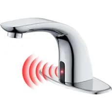 Torneira de Banheiro Sem Toque Charmingwater, Torneira de Banheiro com Sensor e Tampa de Furo, Válvula de Água Automátic