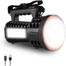 Lanterna LED Recarregável VAVOFO 2000LM, lanterna essencial para camping, com ajuste de brilho contínuo, power bank de 1
