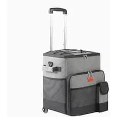 Bolsa Térmica Isolada com Rodas e Alça para 60 Latas, Mochila Térmica Impermeável e Leve para Camping, Piquenique, Camin