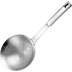 Escumadeira de Aço Inoxidável 304, Escumadeira de 16 polegadas para Cozinhar, Fritar, Escorrer, Utensílio de Cozinha em
