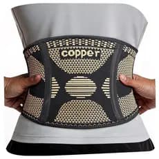 Cinta Lombar de Cobre para Dor na Parte Inferior das Costas, Cinta de Suporte Lombar Respirável para Homens e Mulheres,