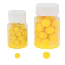 30pcs 10mm 14mm Simulação Flutuante De Balas De Milho Falso Aroma Soft Lure Para Pesca De Carpa/Truta Com Furo , Iscas De Bonito Cheiro