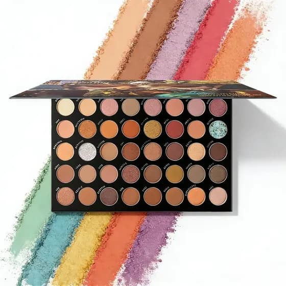 Paleta de sombras nude com 40 cores, sombras cintilantes e foscas, paleta de sombras profissional em tons neutros e esfu