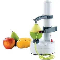 Descascador de Legumes Automático Elétrico, Descascador, Descaroçador e Fatiador de Batatas e Maçãs Sem Esforço, Utensíl