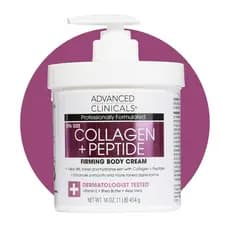 AdvancedClinicalsPeptídeos de ColágenoLoção Corporal e Hidratante Facial | Loção de Colágeno Infundida com Peptídeos par