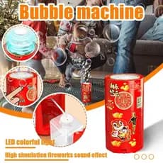 Máquina De Bolhas Elétrica De 13 Furos Com Luz Piscante Som Automática De Fogos De Artifício Presente De Aniversário Infantil Decoração Interna Brinquedo Ao Ar Livre Festa Profissional Feriado Celeb