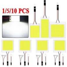 10 Pçs Acessórios Interiores Do Carro 18/24/48 Smd T10 4W 12V Cob Painel Interior Luzes Led Lâmpada Cúpula Luz