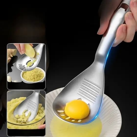 【Versátil e Prático】[Economiza Tempo] Colher de Moagem/Inoxidável/Colher para Cozinha