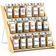 Bambu Compacto Com Especiarias Incluídas Rack De Grátis Oorive & amp ; Frascos Incluídos De Bancada Para Gaveta De Cozin