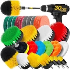 Limpo Para Gr Tiles Sinks Almofadas De Polimento De Carro Holikme 30Pack DrillBrush Anexar tion Set Scrub Pads Power Scr
