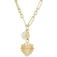 HETICA Chunky Banhado A Ouro Colar Para Mulheres Coração Pingentes Sol Flor Moda Hip Hop Gargantilha Presente