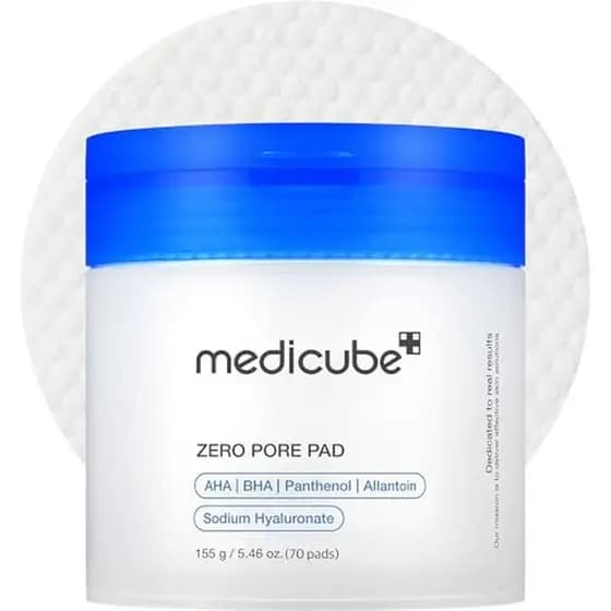 Almofadas De Toner medicube Zero Pore Pad 2.0 | Almofada Facial De Textura Dupla Para Esfoliação E Cuidados Com Os Poros