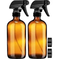 Frascos De Spray De Vidro Âmbar Vazios Da Sally's Organics-Pacote Com 2-Frasco Recarregável Grande De 16 Onças Para É Ót