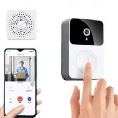 Campainha WiFi com Câmera HD Sem Fio Vídeo Porteiro Inteligente Visão Noturna Áudio App Celular Detecção de Movimento