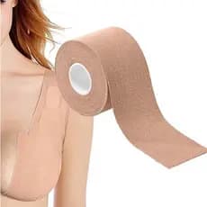 Fita Levanta Seios Adesiva Boob Tape Sutiã Invisível Rolo 5m Sustentação Peito Decote Profundo Levanta Busto Sem Alça